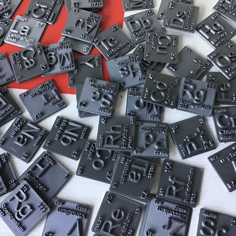 download stl files periodic table of elements blocks
