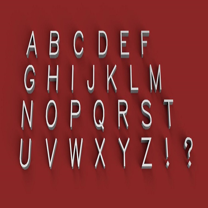 Fichier 3D Fichier STL 3D de lettres majuscules de police SIMPLEX ...