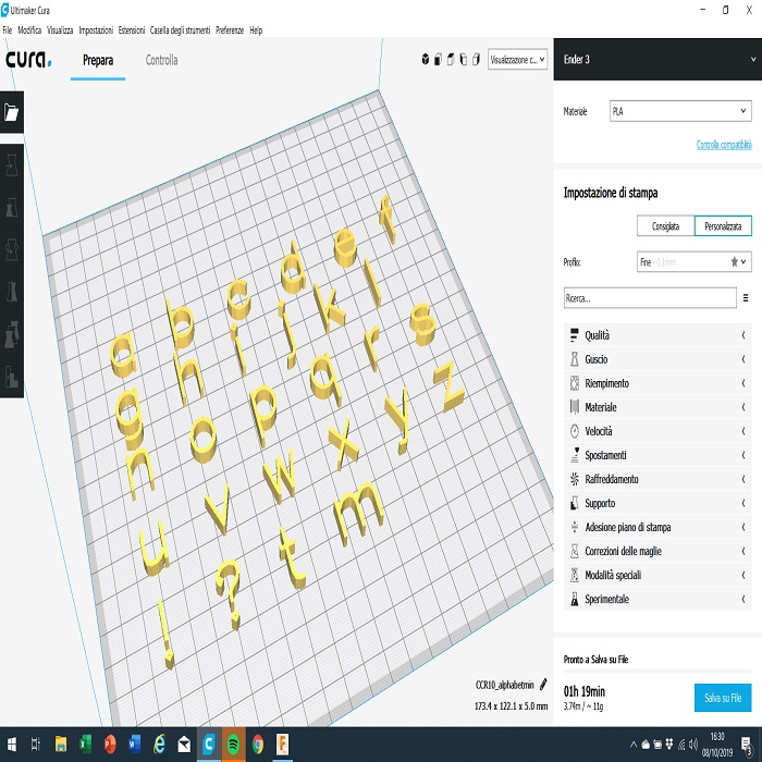 Fichier 3D SIMPLEX police minuscules 3D lettres minuscules fichier STL ...