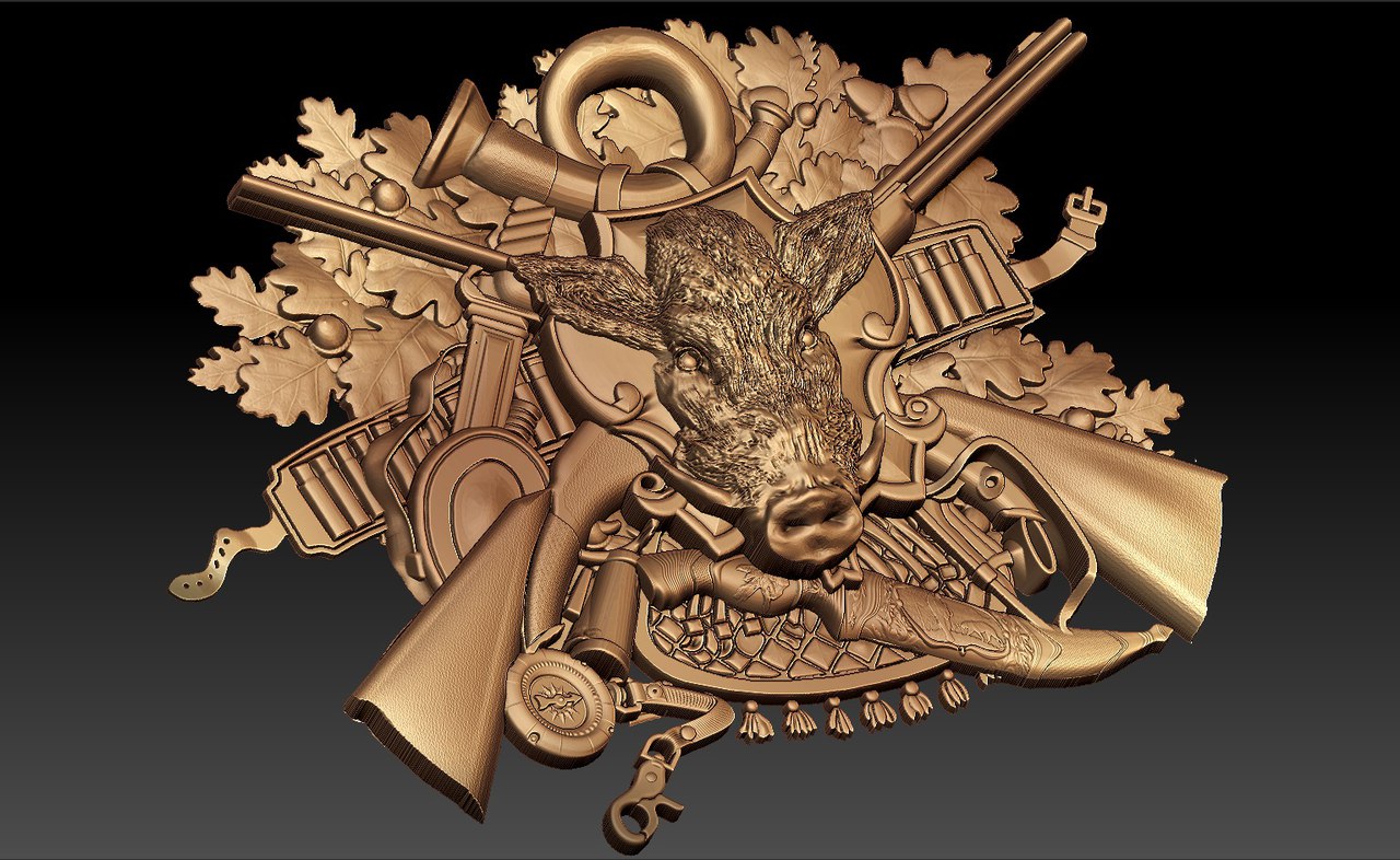 Free STL file frame cnc router art nature tree sanglier・3D printer ...