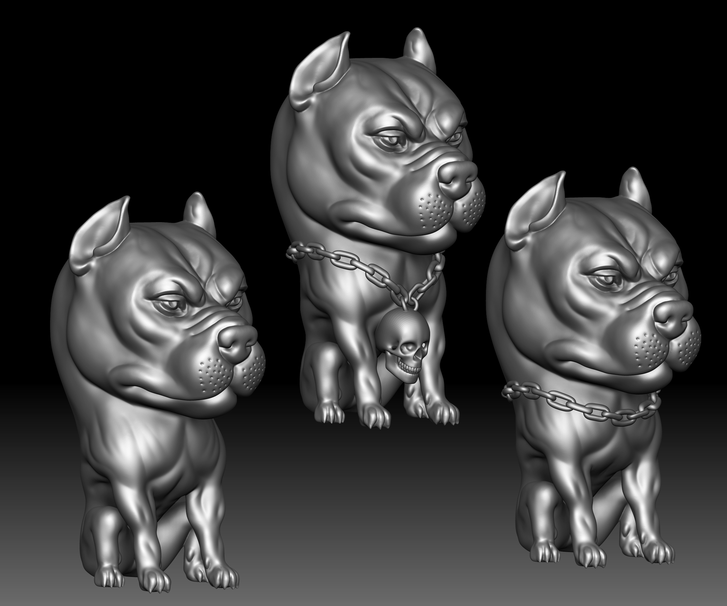 3D file Pit Bull 3D STL file printable Bully model・Model to download ...
