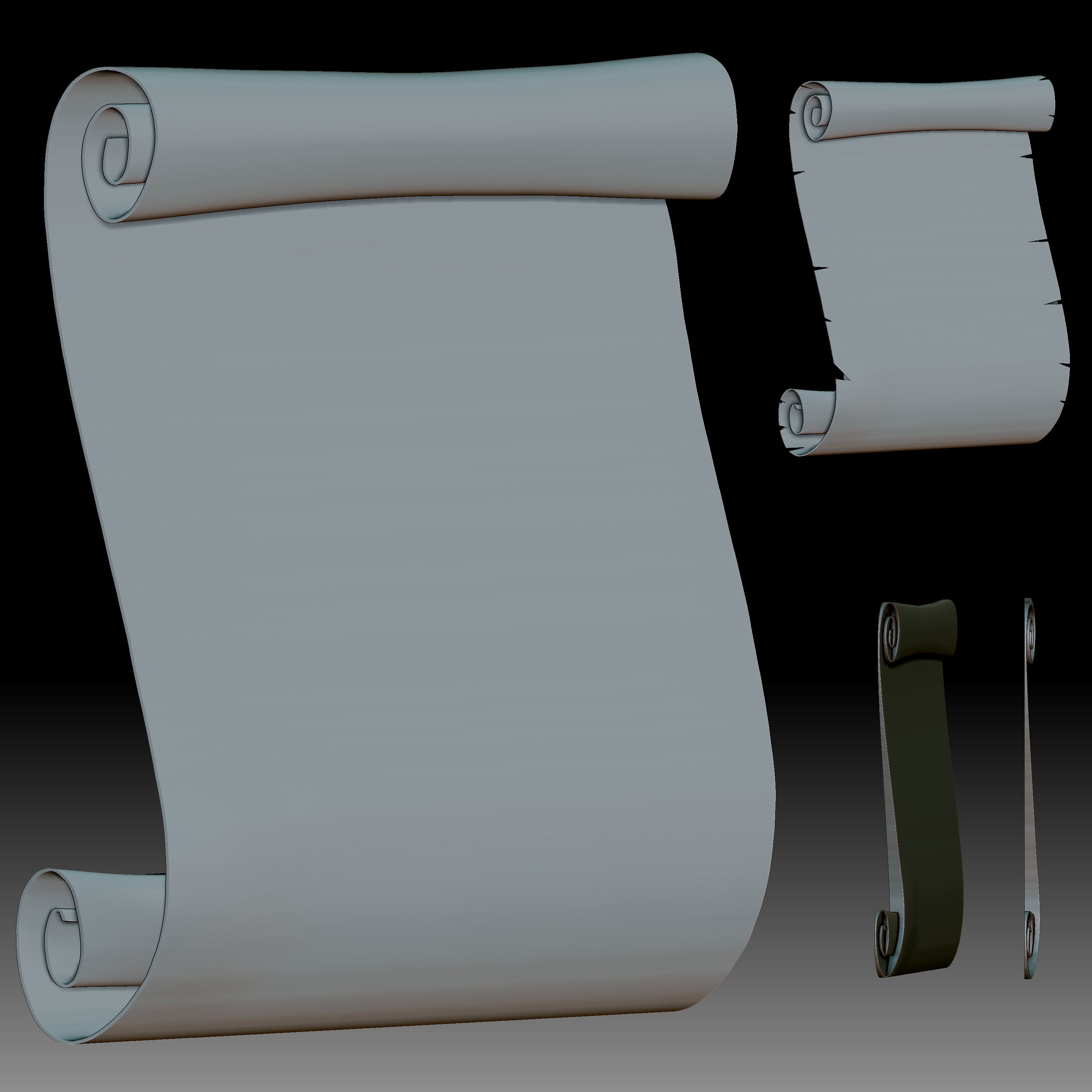 3D file Scroll 3D relief for CNC router or 3D printer bundle・3D printer ...