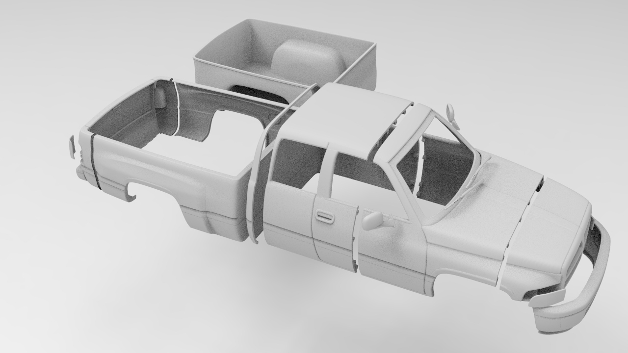 Fichier STL Carrosserie de voiture RC Dodge RAM 3500 Fichiers STL Axial ...