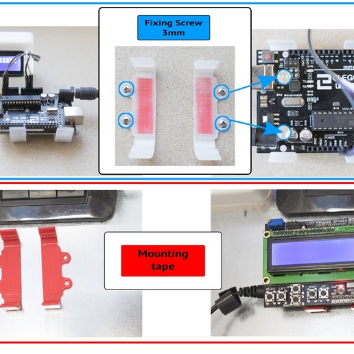 Arduino Clip Support Holder-case housing protection fixing fixing stand