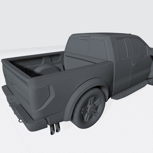 Download STL file Ford Raptor F150 3D Model Car Custom 3D Printing STL