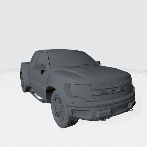 Download STL file Ford Raptor F150 3D Model Car Custom 3D Printing STL