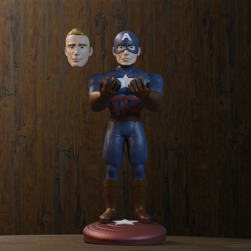 Download 3D printer templates Captain America carries ps4 mendo ・ Cults