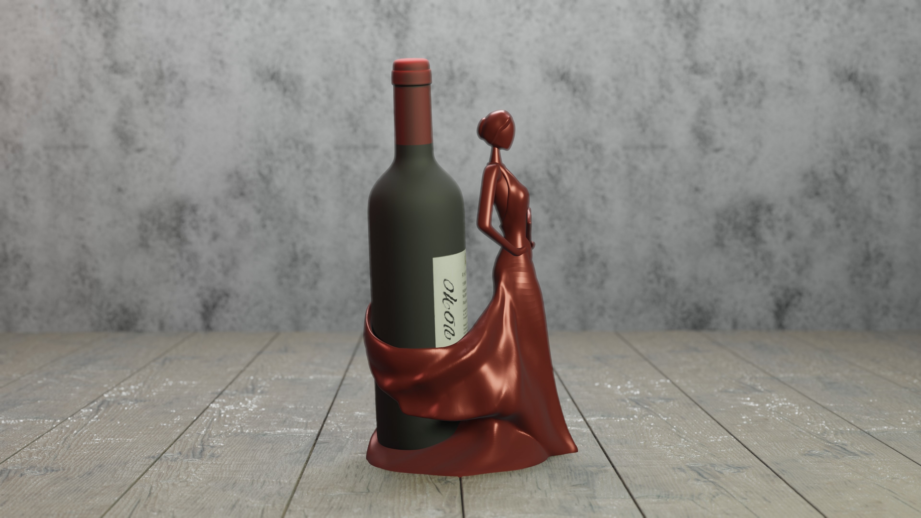 STL file WINE HOLDER / MUJER PORTA VINO 🍷・3D printing model to download
