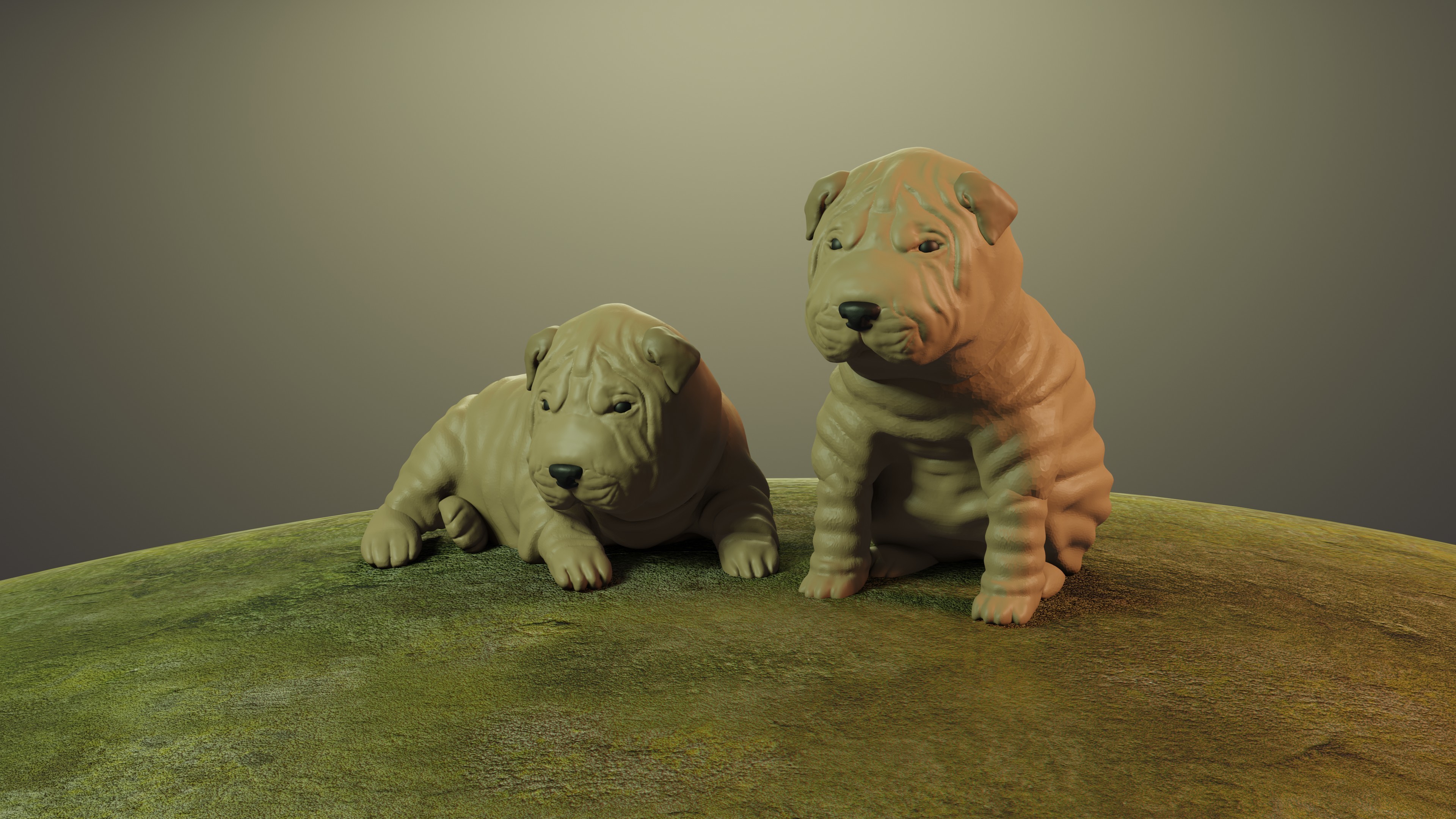3D Black Shar Pei 382 Wall Murals