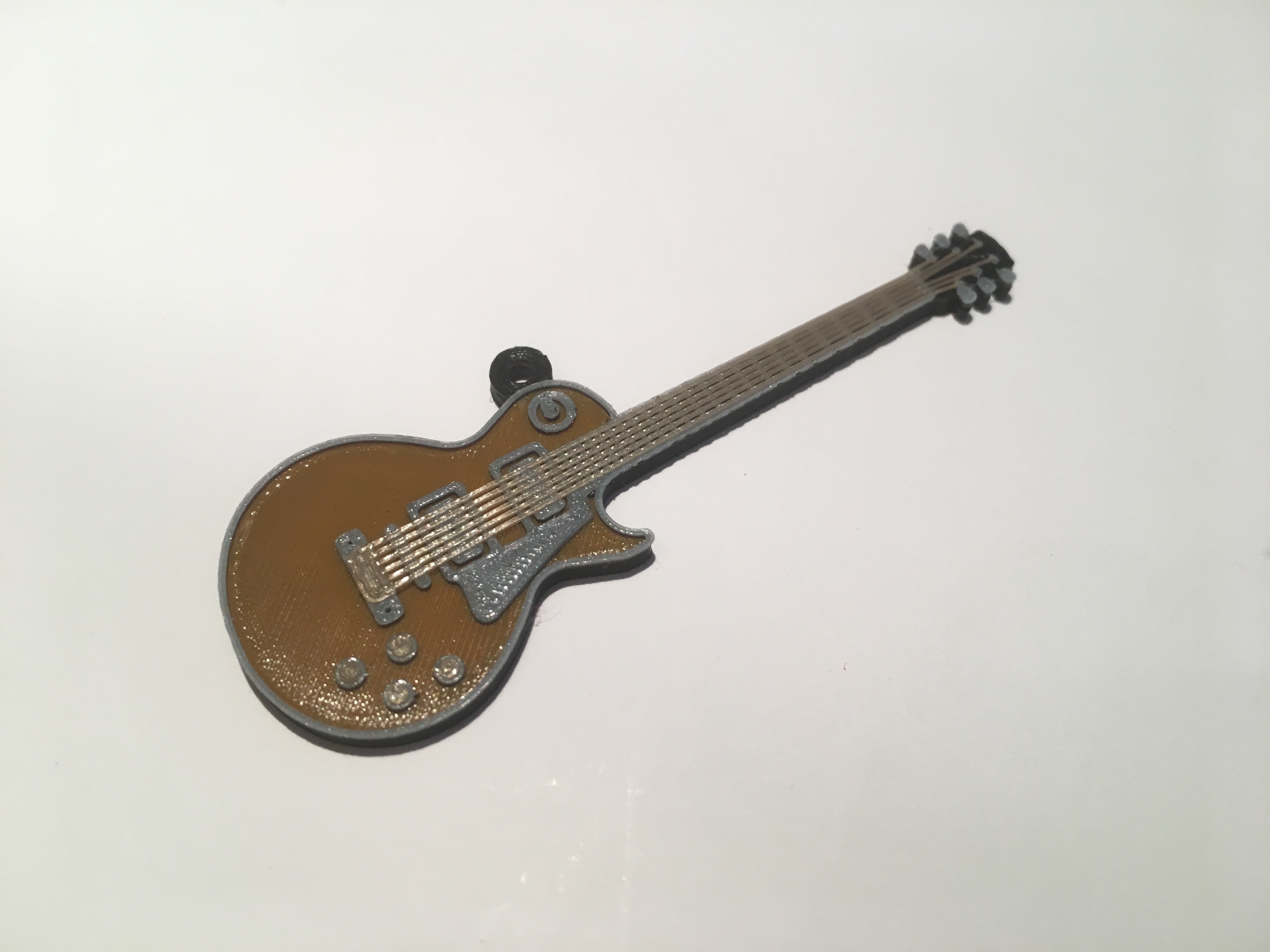 Download STL file Gibson Les Paul guitar pendant • 3D print template ...