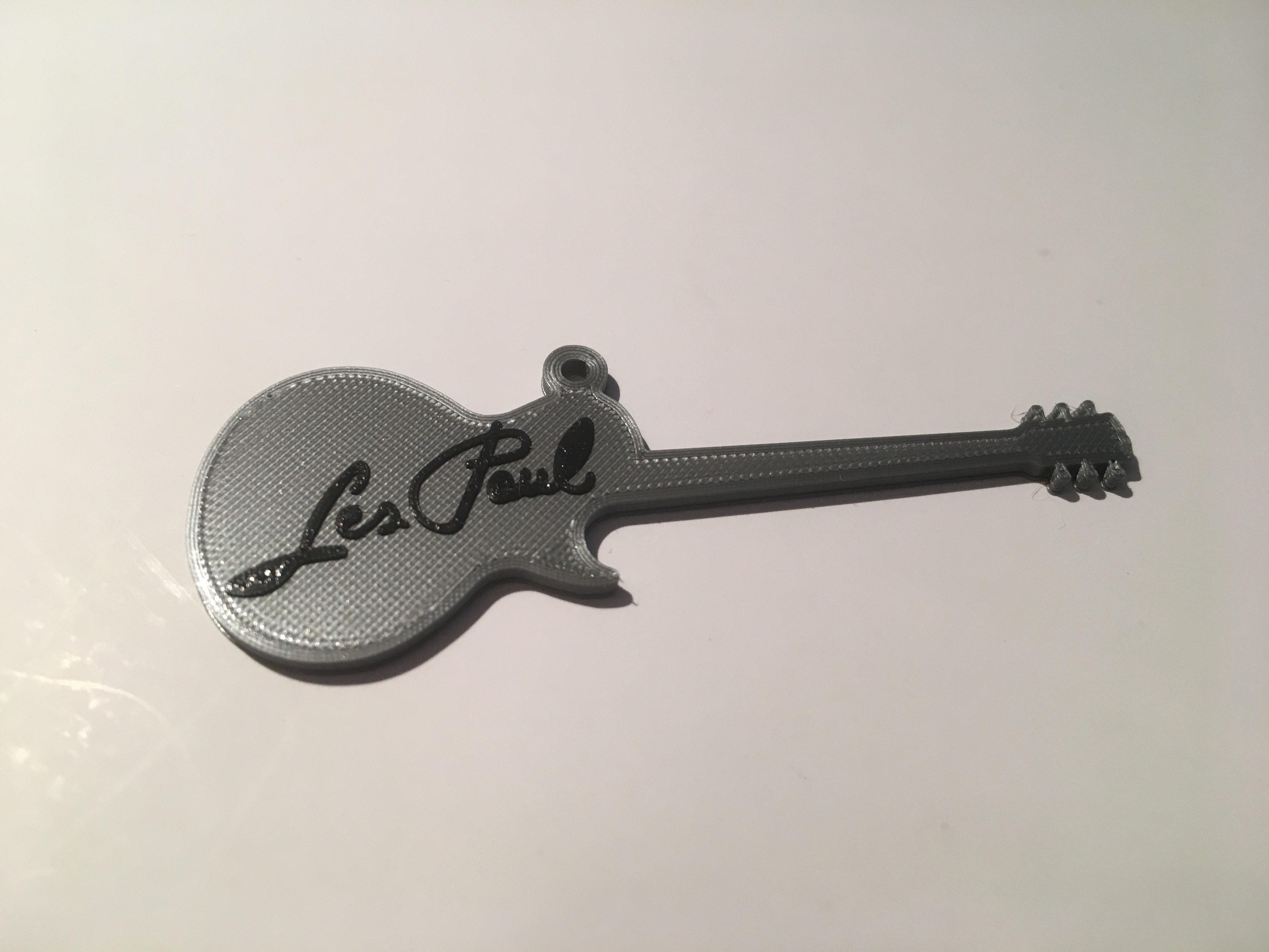 Download STL file Gibson Les Paul guitar pendant • 3D print template ...