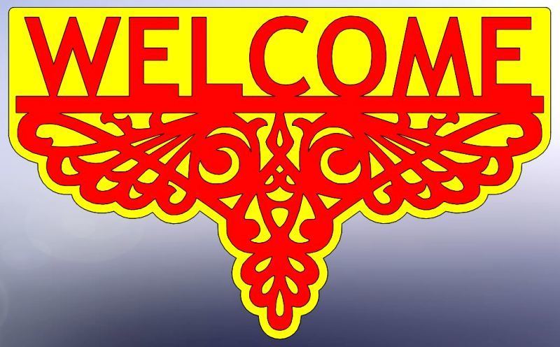 STL file WELCOME SIGN・Design to download and 3D print・Cults