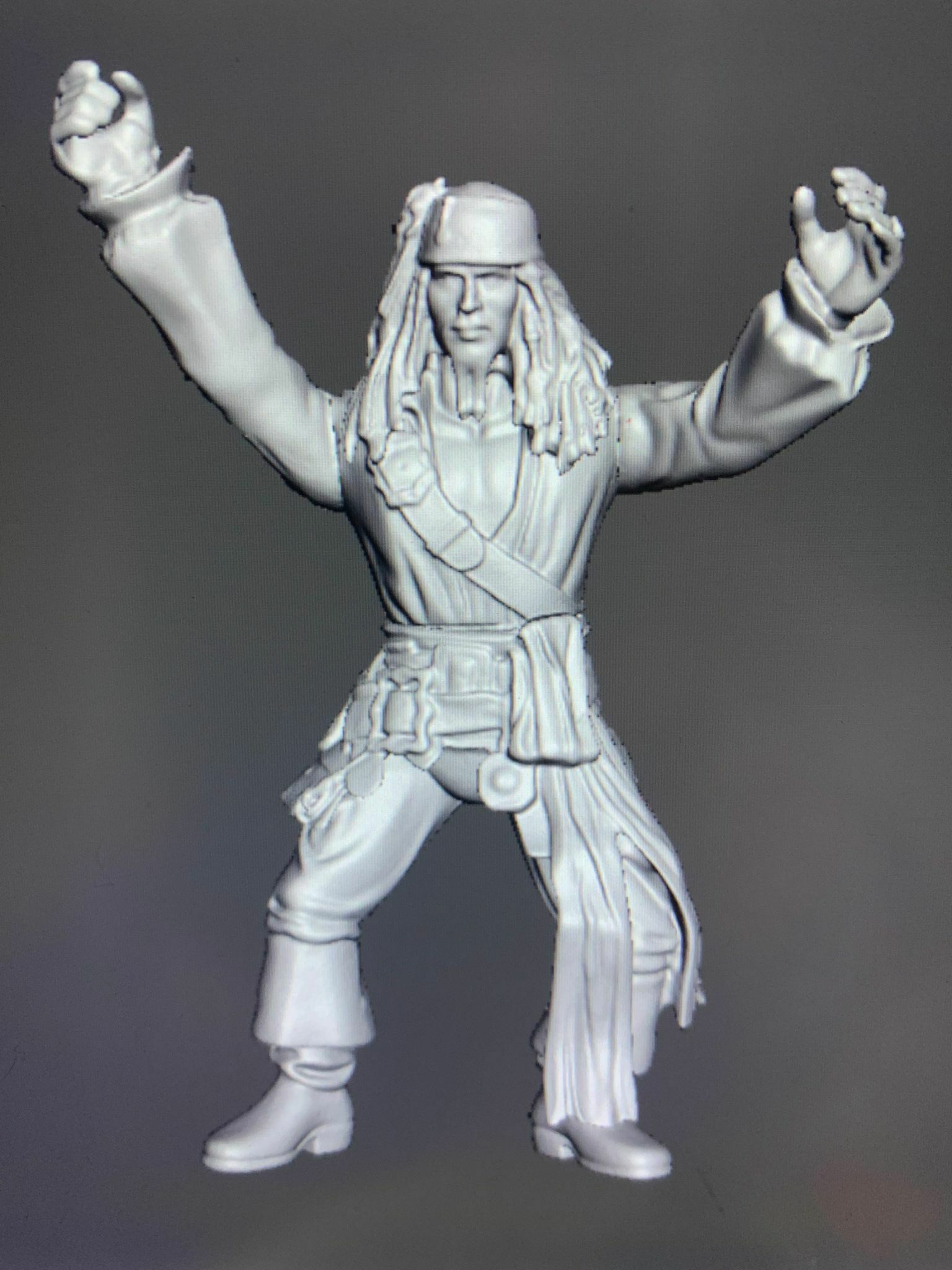 STL file pirata jack sparrow figura articulada .stl .obj piratas del ...