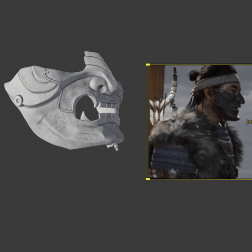 Download STL file Ghost of Tsushima Ghost Mask • 3D print object ・ Cults