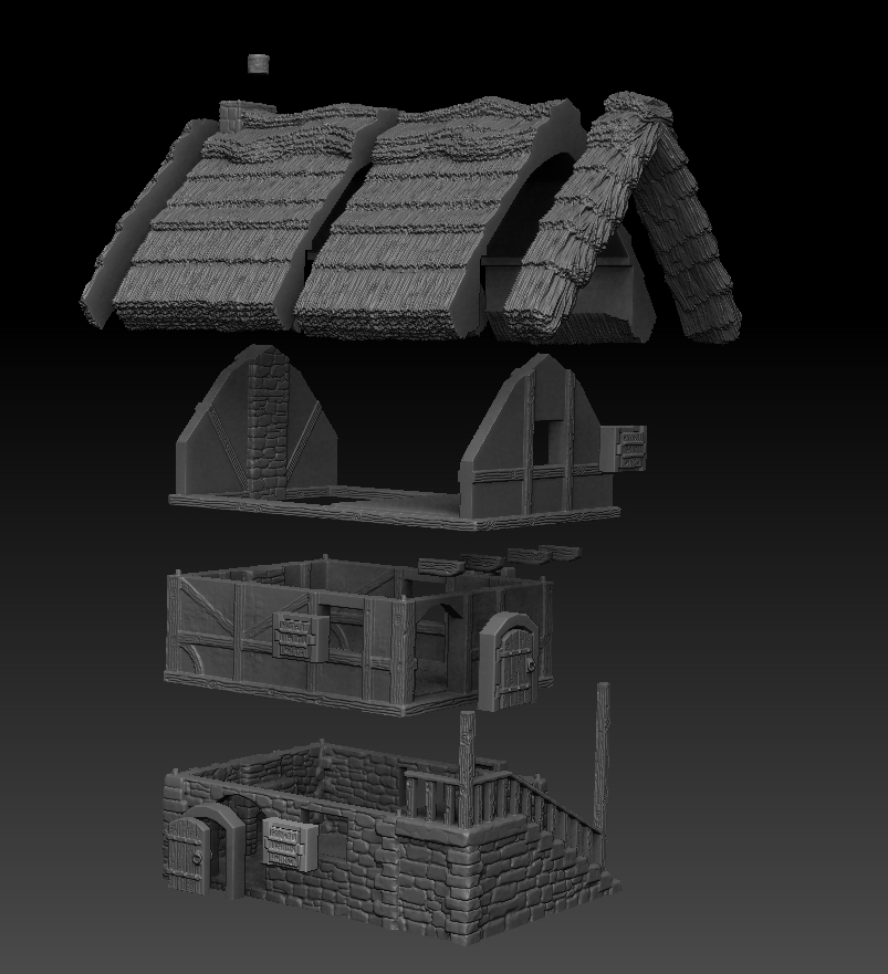 Файл 3D Medieval Scenery - House 1・Модель для загрузки и печати в ...