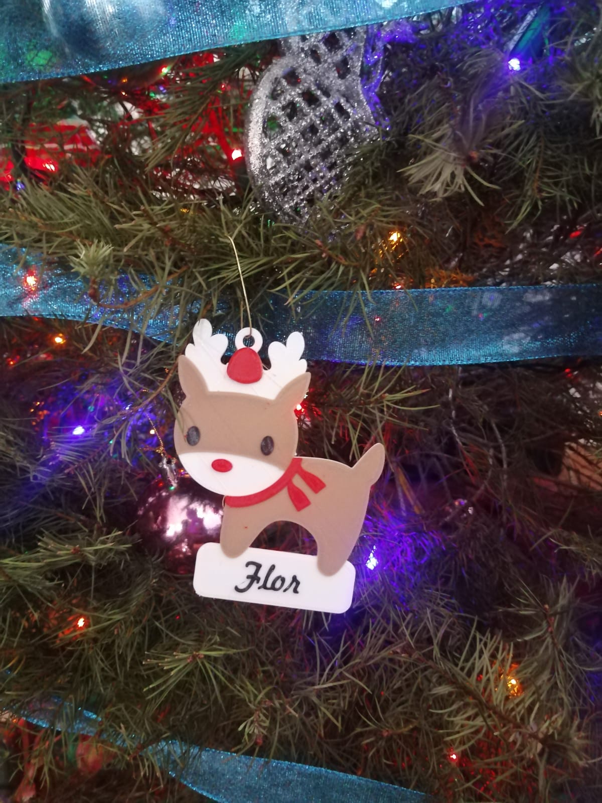 Christmas tree decoration in the shape of reindeer