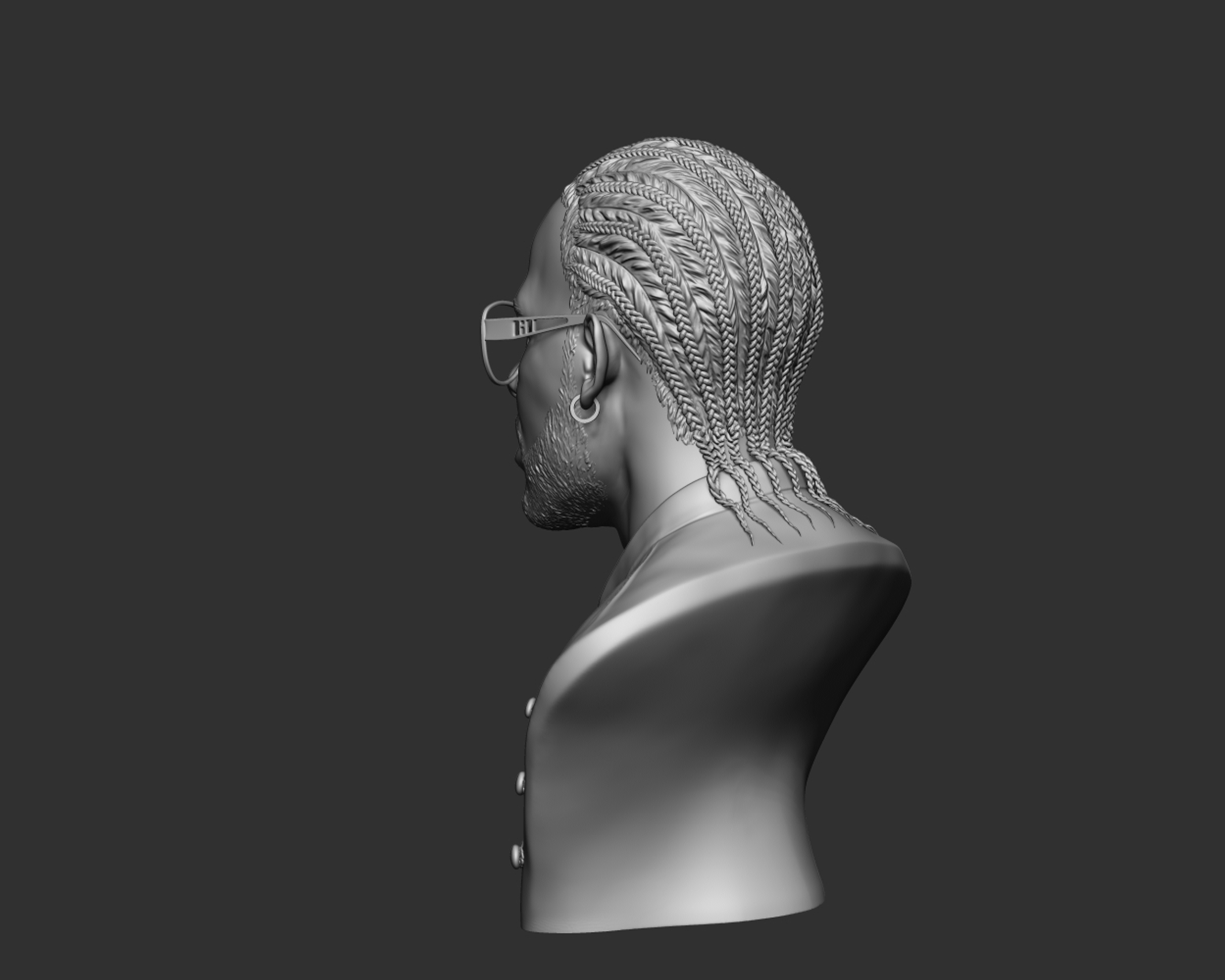 STL file R Kelly portrait sculpture 🗿・Model to download and 3D print・Cults