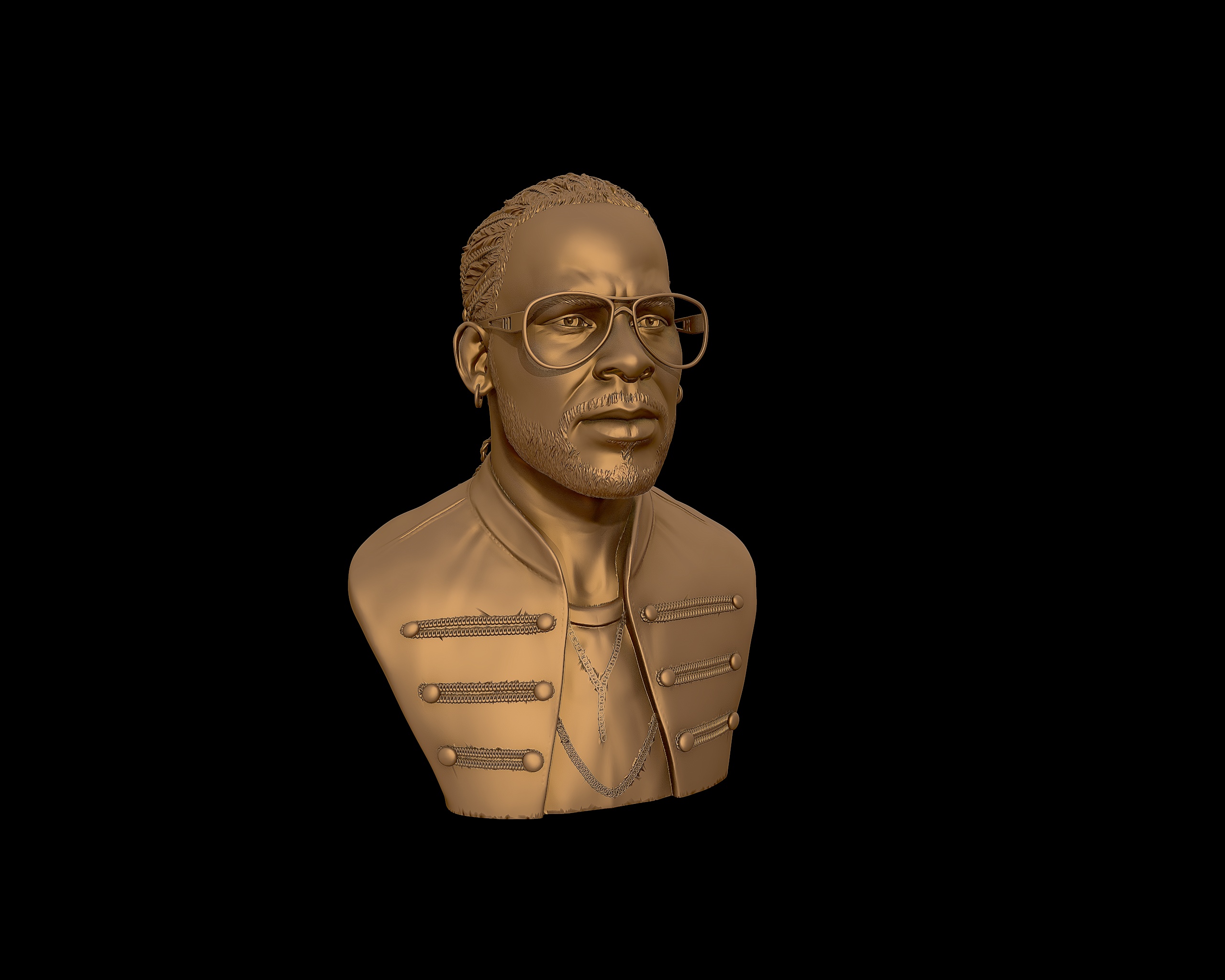 STL file R Kelly portrait sculpture 🗿・Model to download and 3D print・Cults