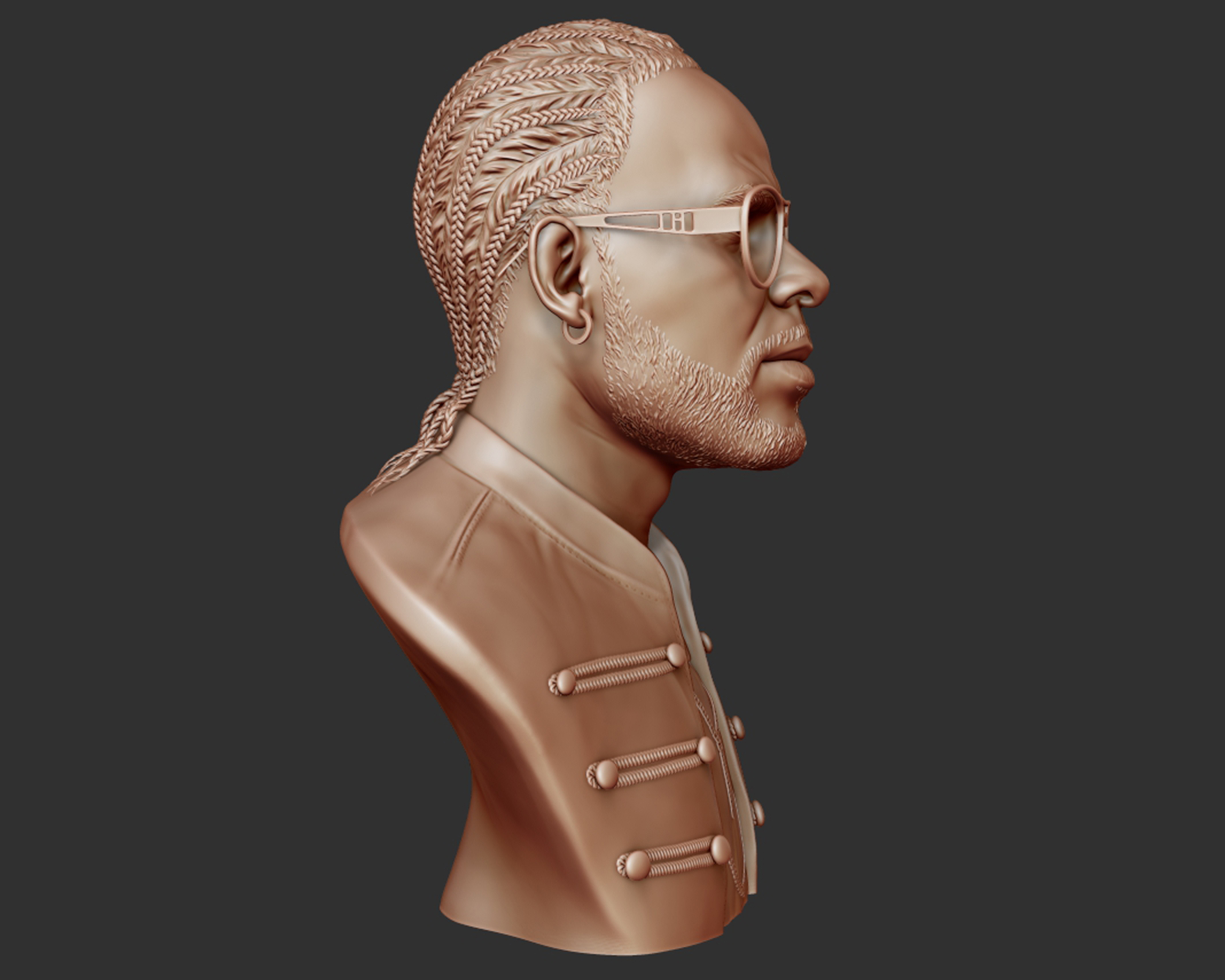 STL file R Kelly portrait sculpture 🗿・Model to download and 3D print・Cults