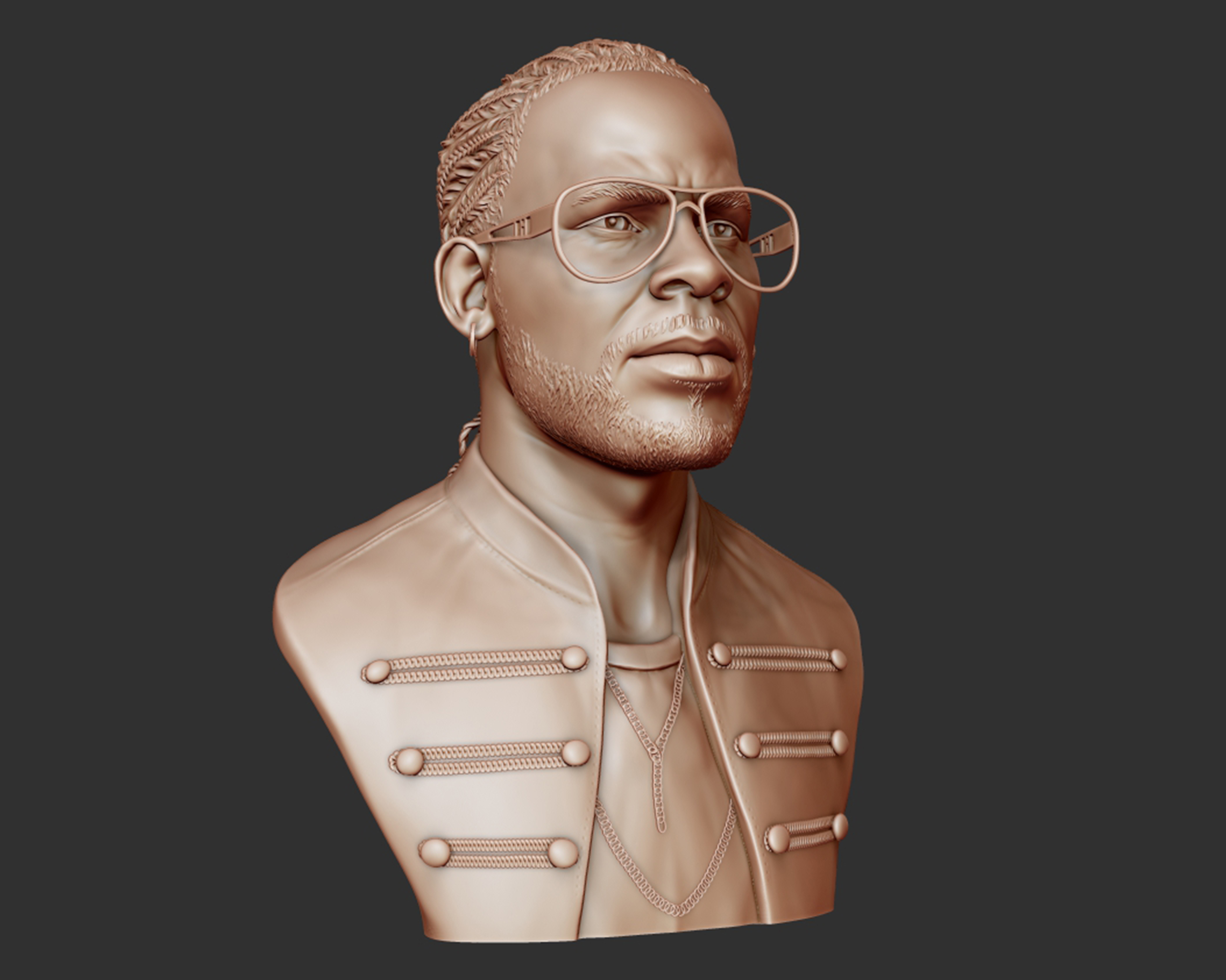 STL file R Kelly portrait sculpture 🗿・Model to download and 3D print・Cults
