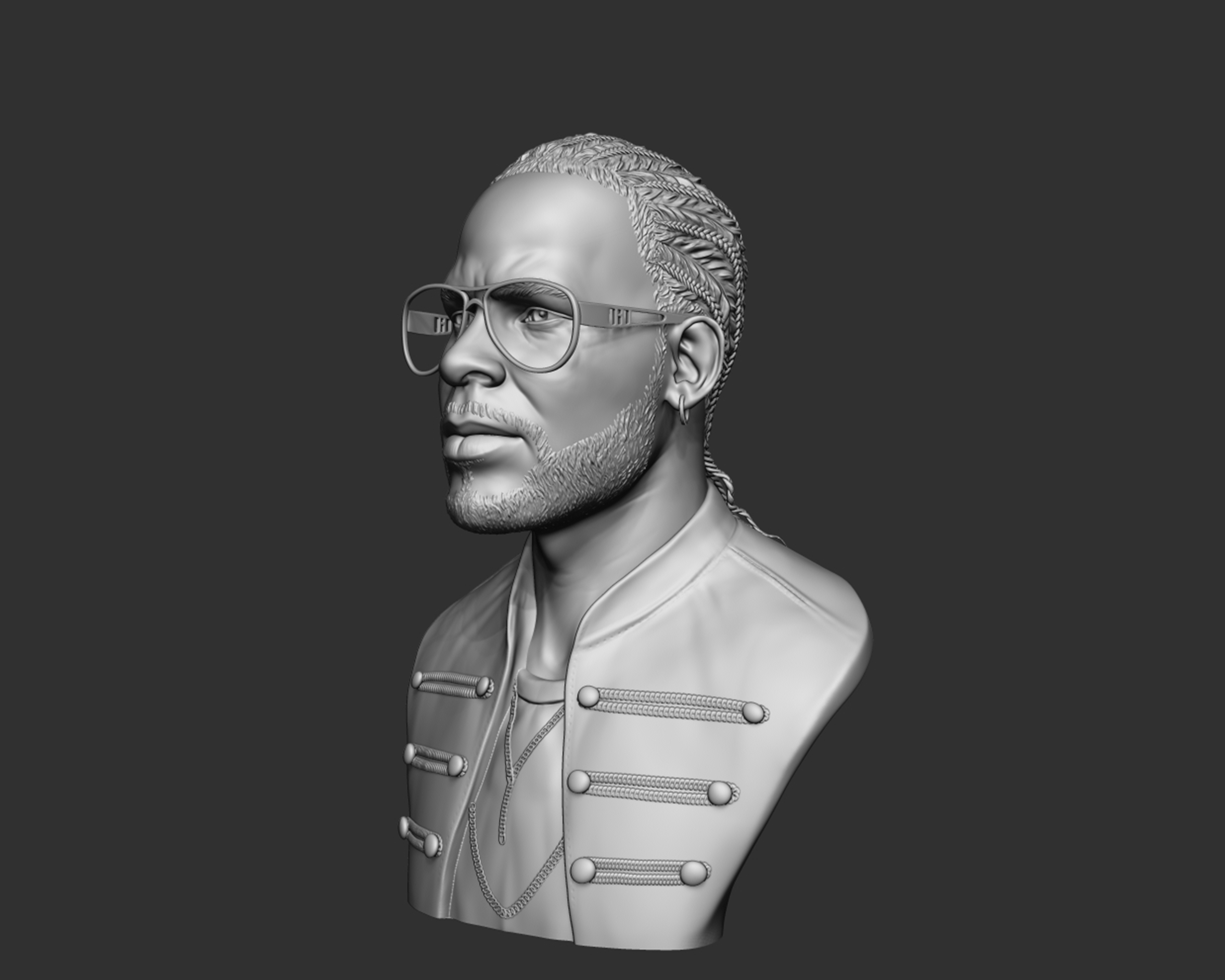 STL file R Kelly portrait sculpture 🗿・Model to download and 3D print・Cults