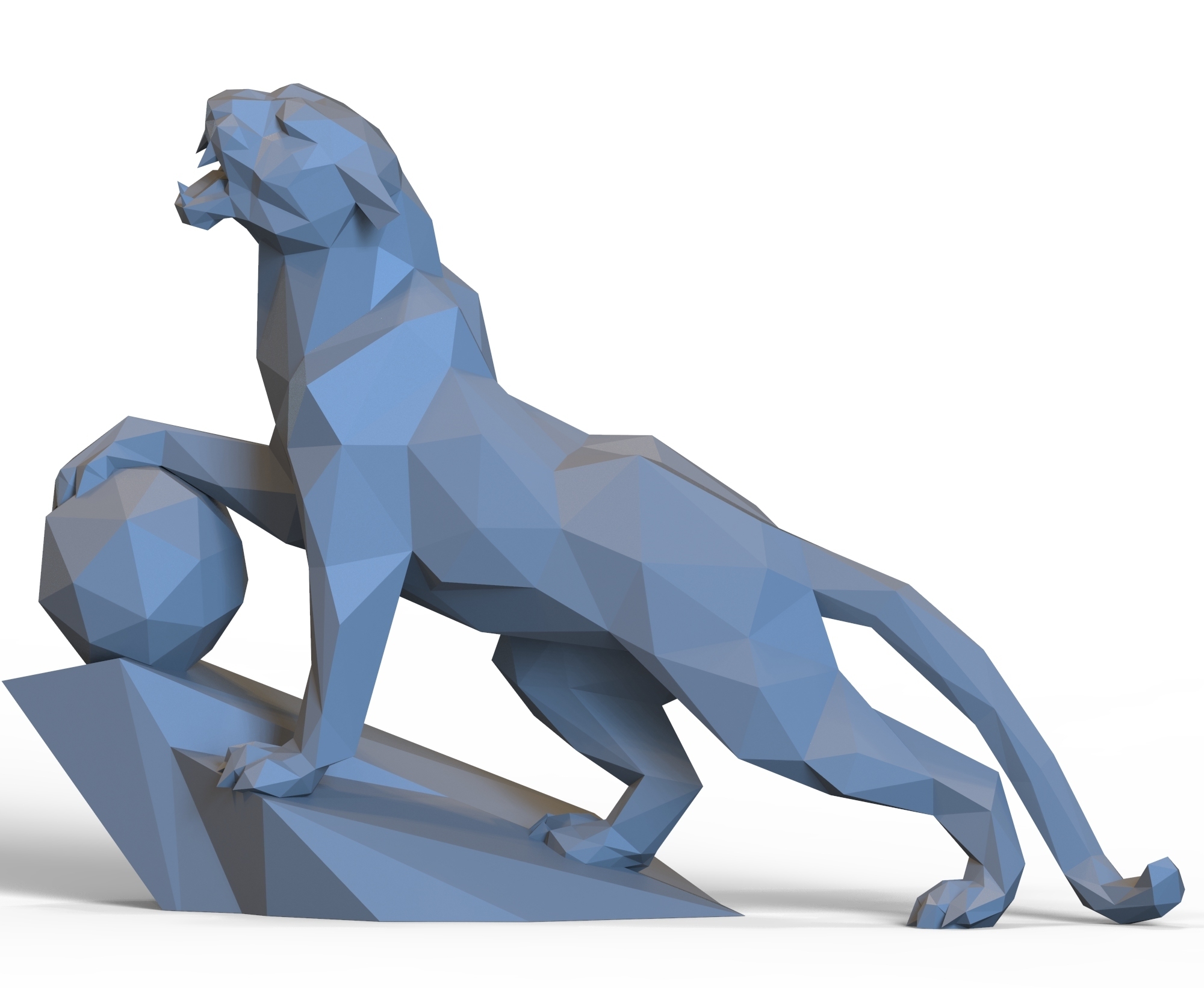 STL-Datei Low-poly panther 3d print model 🎨・3D-druckbare Vorlage zum ...