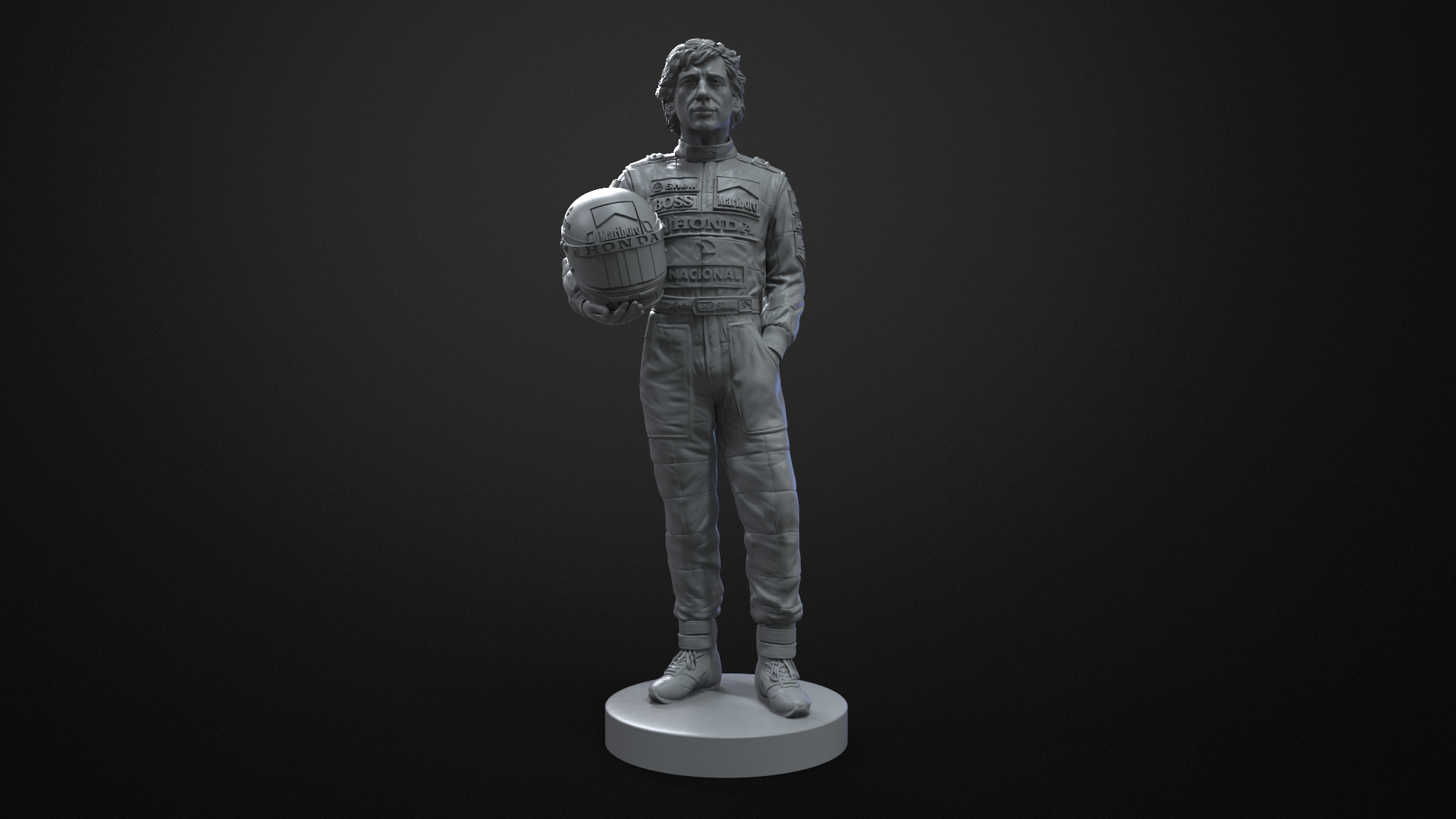 STL file Ayrton Senna 3d 🎨・3D printing model to download・Cults