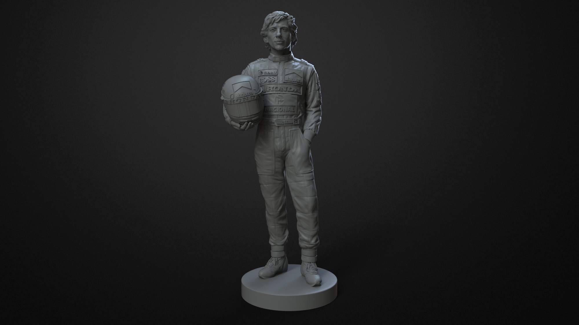 STL file Ayrton Senna 3d 🎨・3D printing model to download・Cults