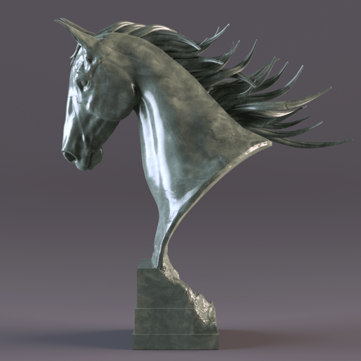 Download STL file Horse Head Statue • 3D printing object ・ Cults