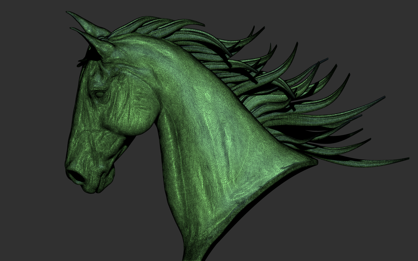 Download STL file Horse Head Statue • 3D printing object ・ Cults