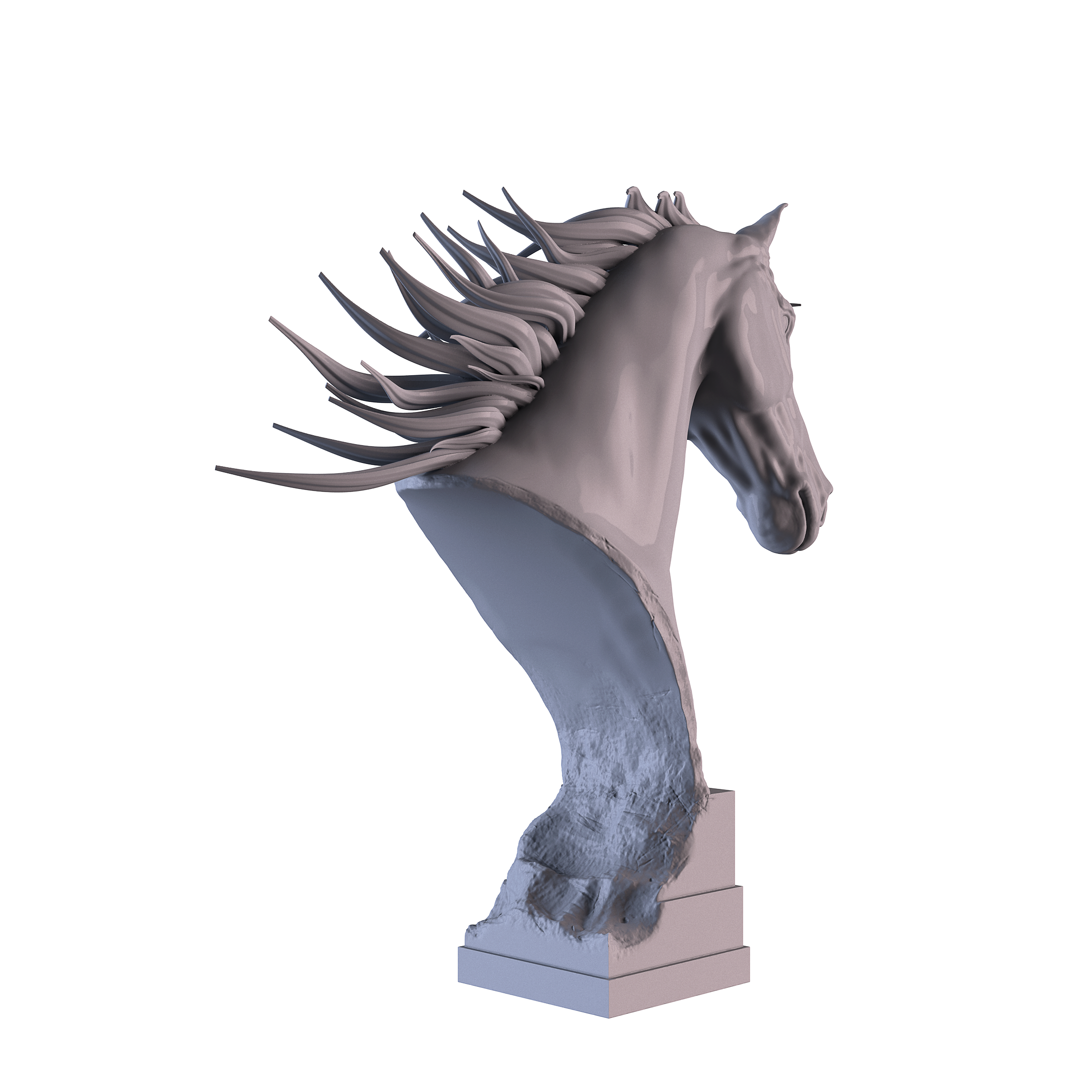 Download STL file Horse Head Statue • 3D printing object ・ Cults