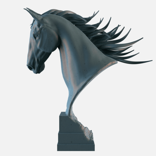 Download STL file Horse Head Statue • 3D printing object ・ Cults