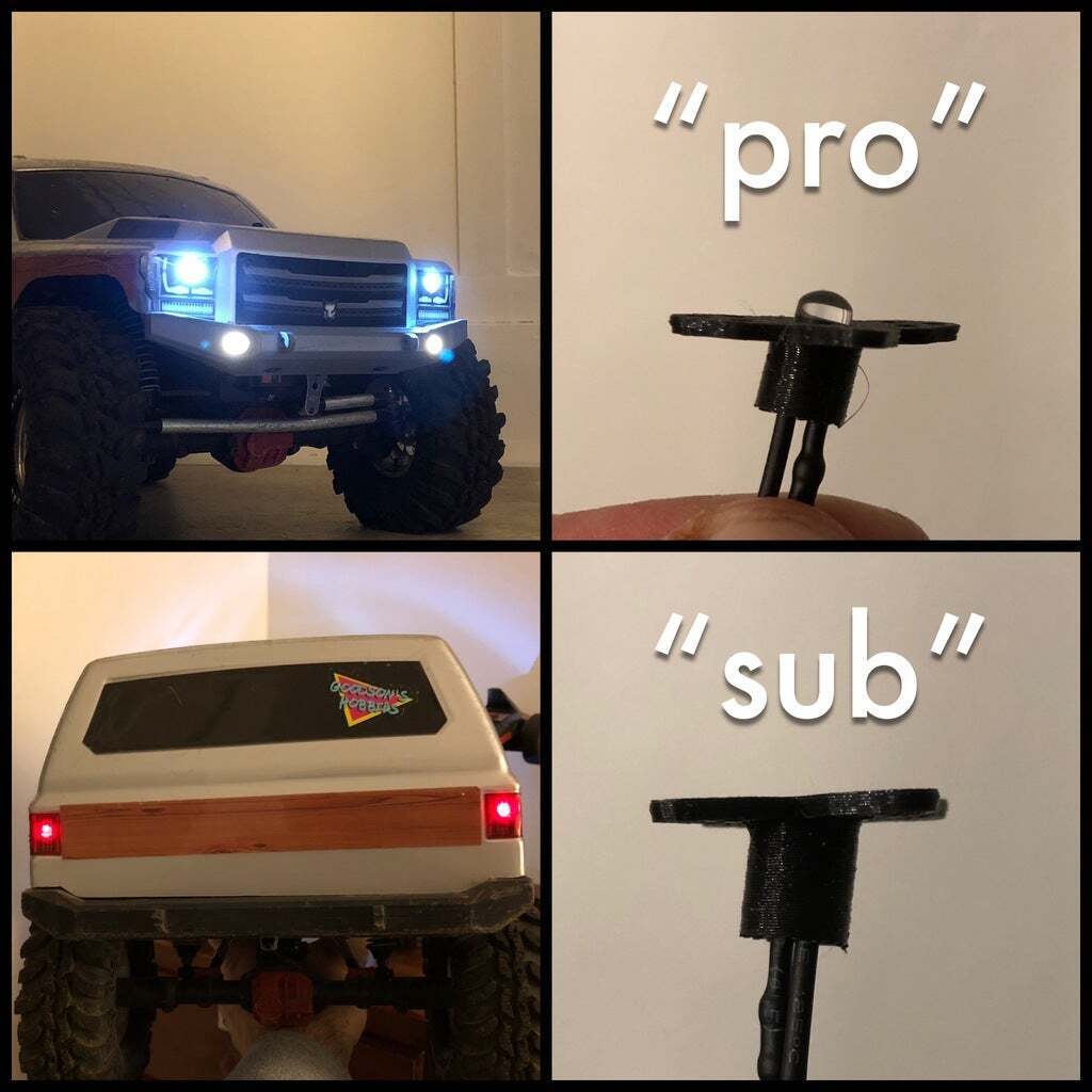 Free STL file Universal LED Mount for RC Body・3D printer model to ...