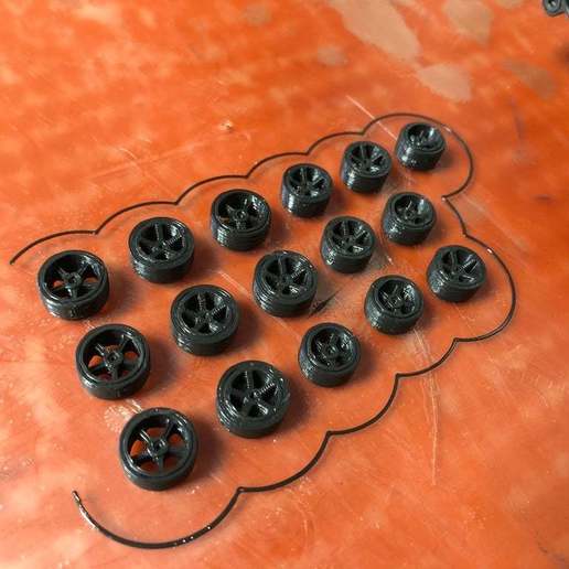 Download free 3D printer designs Wheels for 164 Hotwheels and Diecast