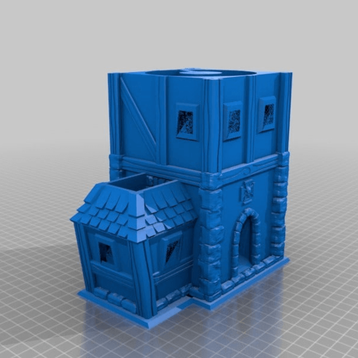 Download free STL file Medieval Dice Tower • 3D printable template ・ Cults