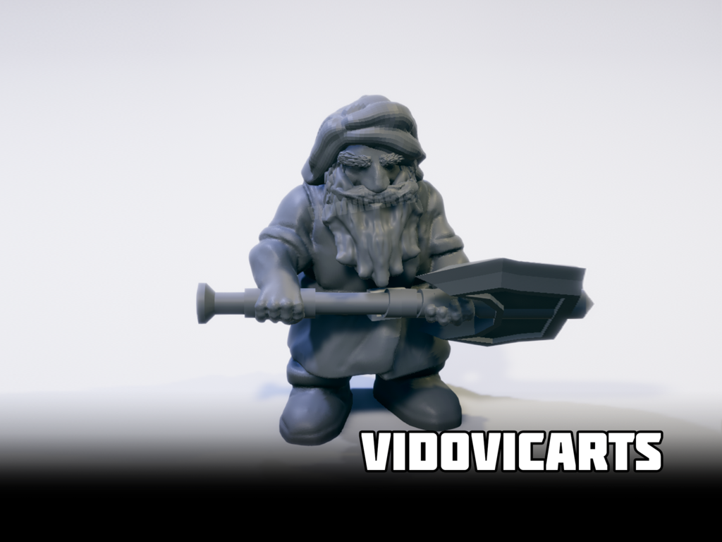 Free STL file Dwarf With Two Handed Axe・3D print model to download・Cults