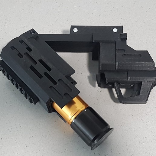 Download 3D printer files 40mm airsoft granade launcher Kriss Vector