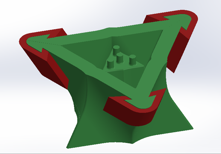Triangular 3 Pin Pot 3D file Triangular pot 🪴・3D print model to download・Cults