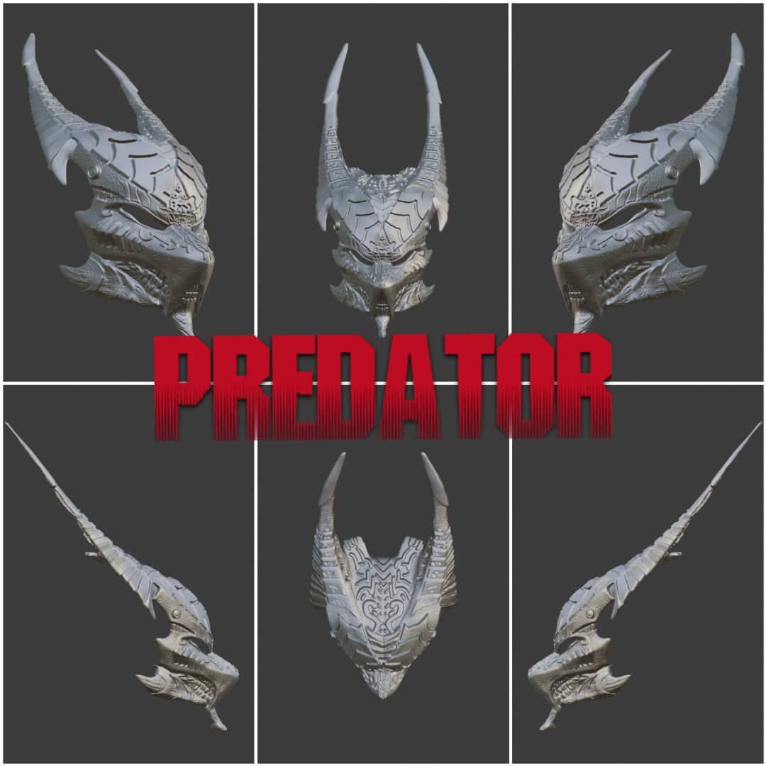 3D file Predator helmet V6・3D print design to download・Cults