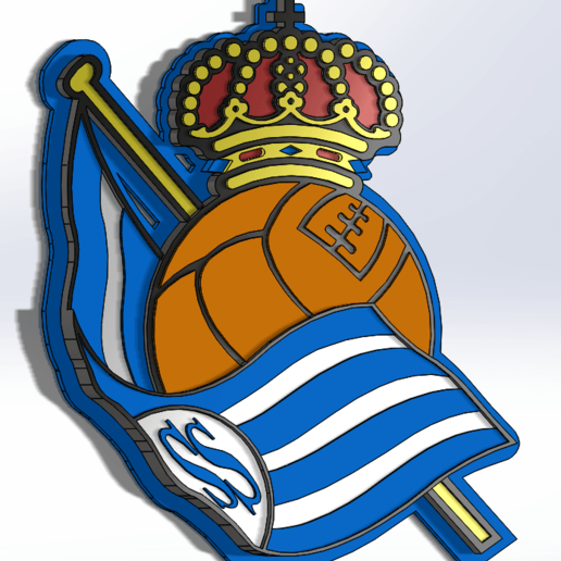 Descargar archivo STL Placa escudo de la Real Sociedad • Plan