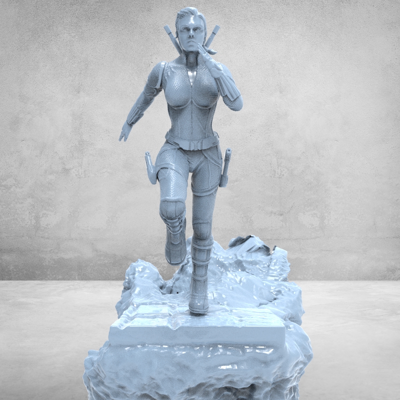 STL file Black Widow - diorama parte 1・Template to download and 3D ...
