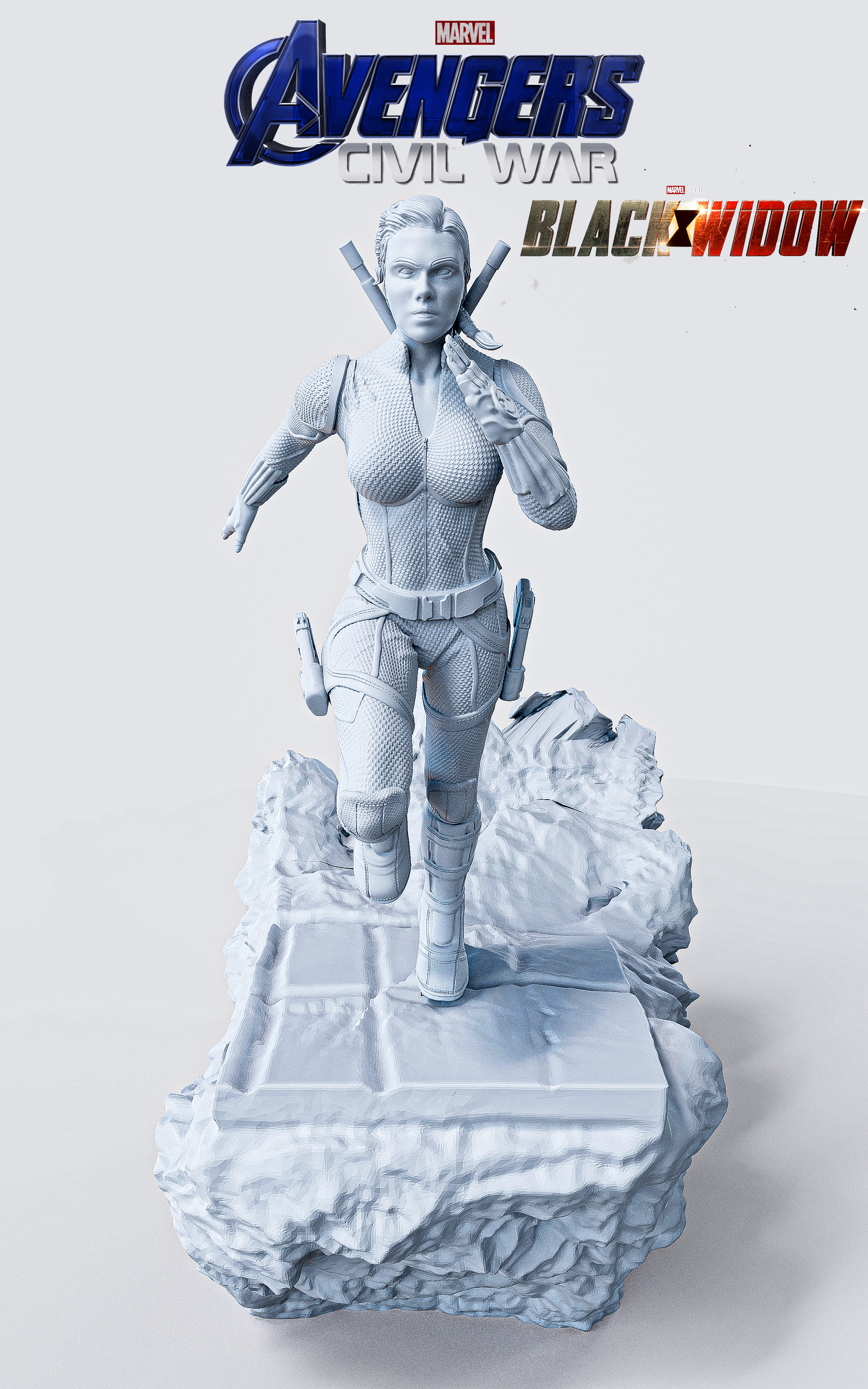 STL file Black Widow - diorama parte 1・Template to download and 3D ...