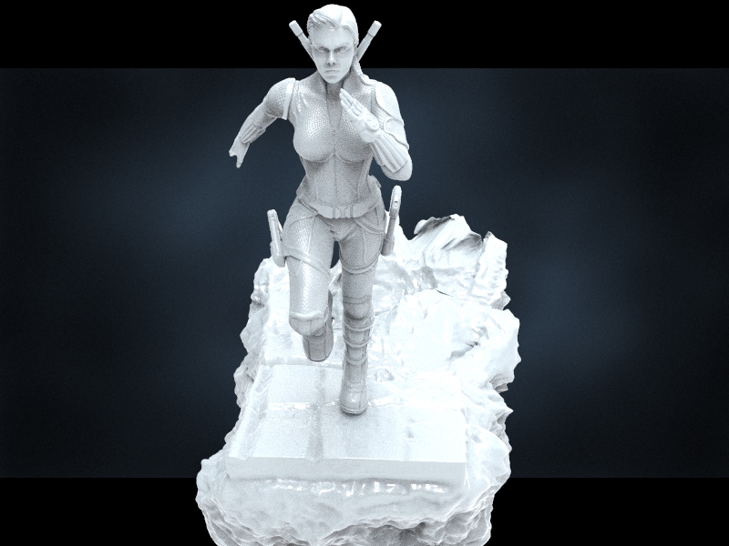 STL file Black Widow - diorama parte 1・Template to download and 3D ...