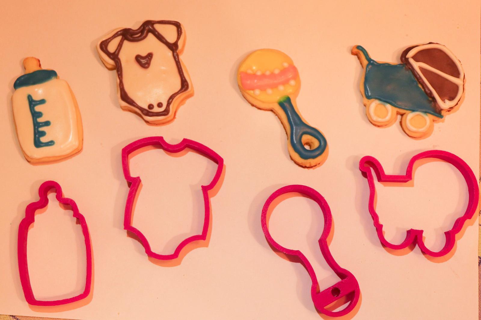 Download free OBJ file Baby Shower cookie cutters • 3D printing model ...