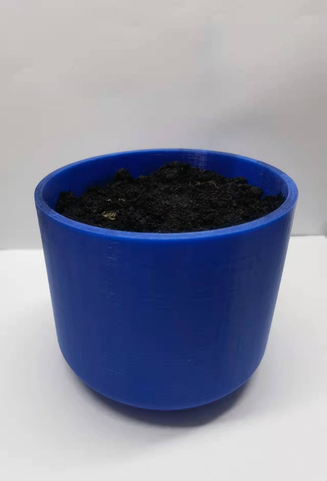STL file round round flower pot with foot stand 💐・Model to download and