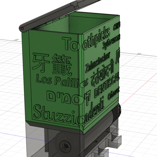 Download STL file Multilingual toothpick dispenser • Design to 3D print