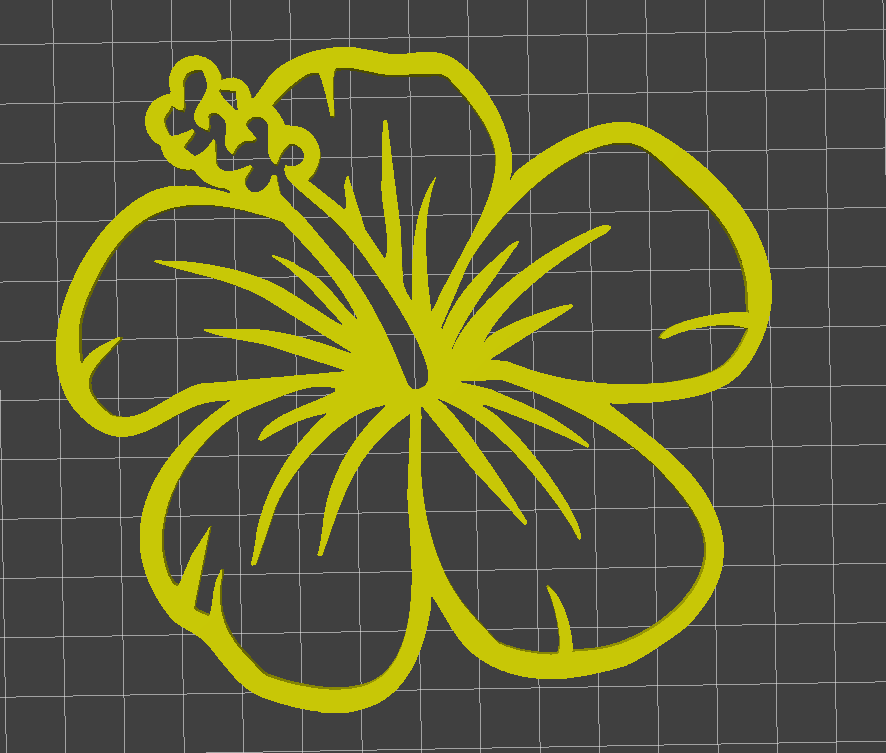 Free 3D file Hibiscus outline 🌺・Template to download and 3D print・Cults