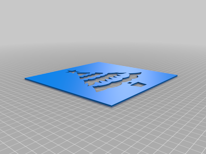 Fichier 3D gratuit Pochoir de sapin de Noël 🎨・Design pour imprimante 3D