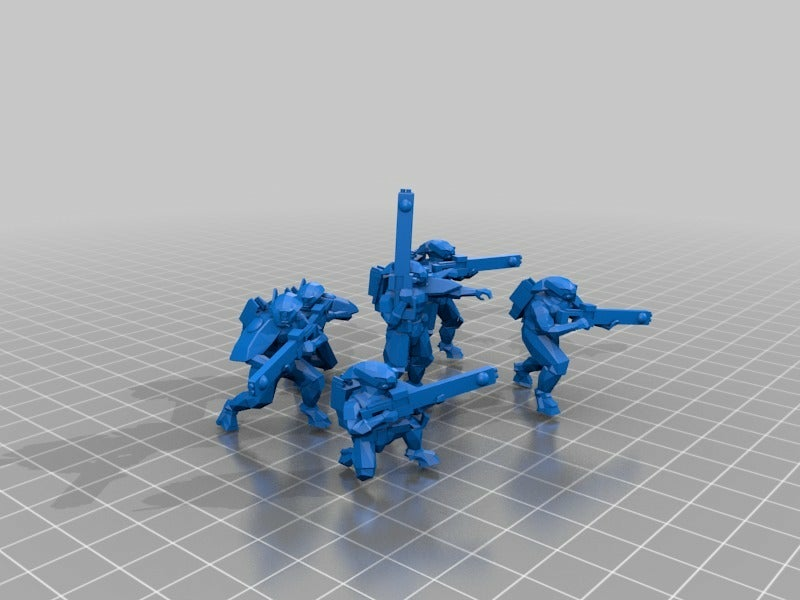 Free STL file Space Communist Warrior of Fire w/ Pulse Rifle・3D ...