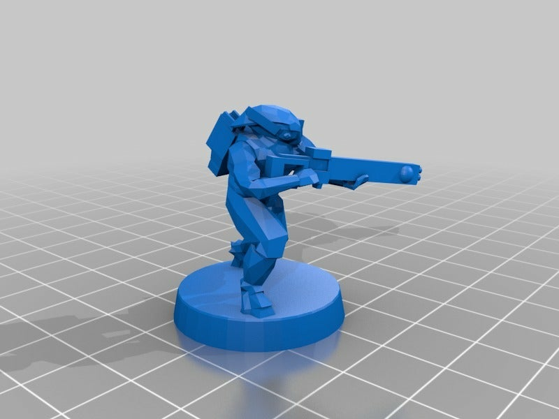 Free STL file Space Communist Warrior of Fire w/ Pulse Rifle・3D ...